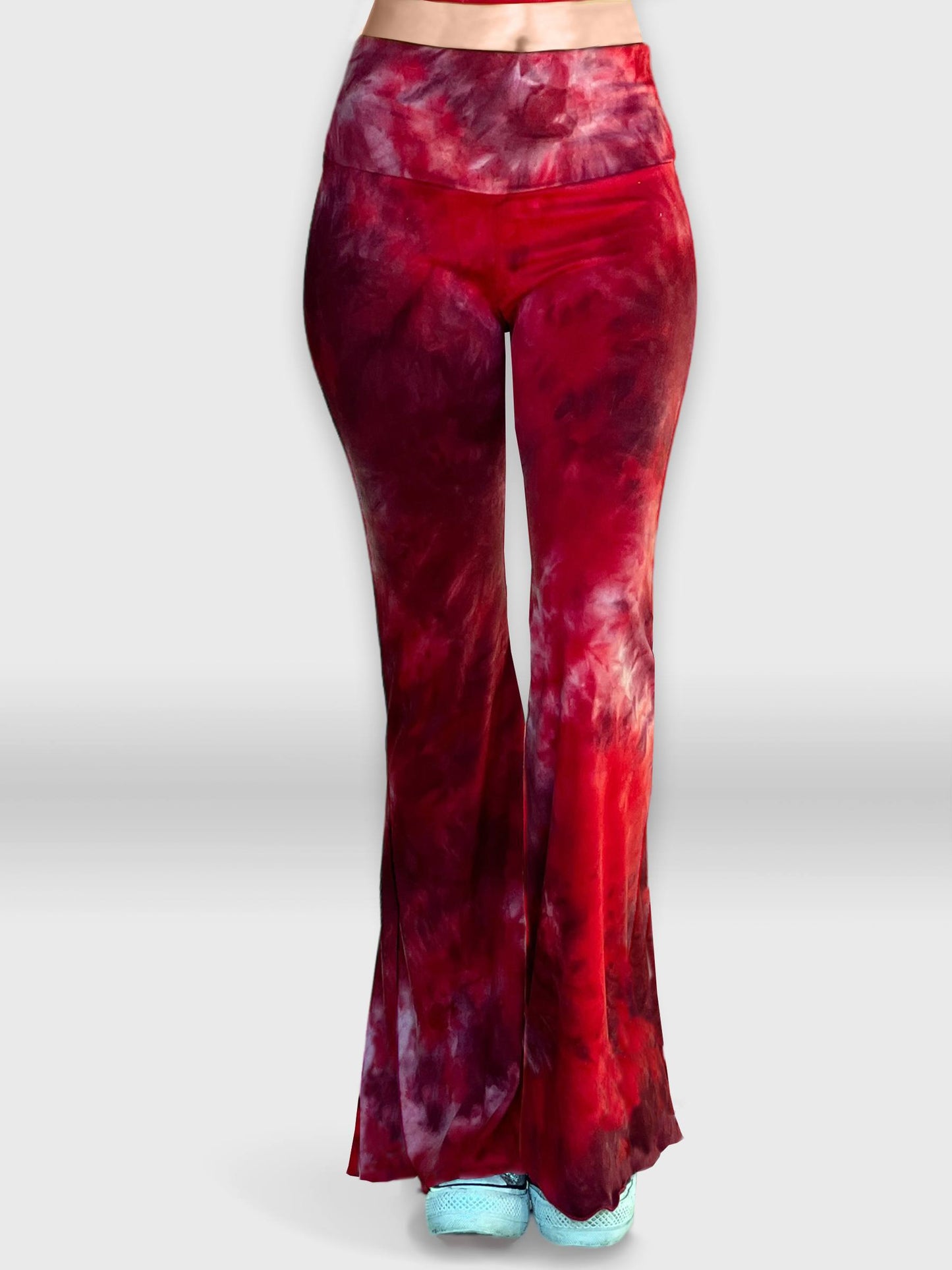Red Tie Dye Bell Bottom