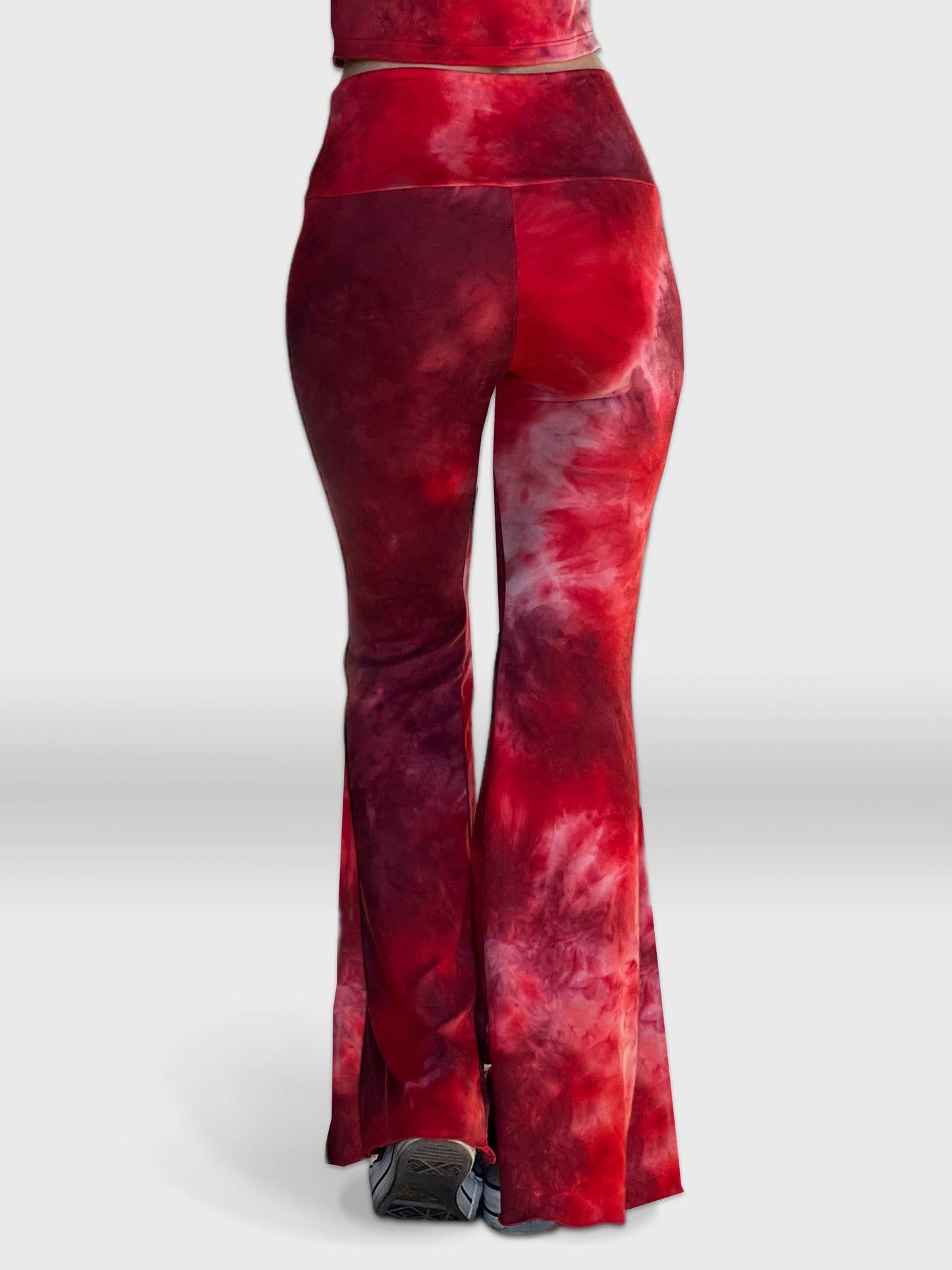 Red Tie Dye Bell Bottom