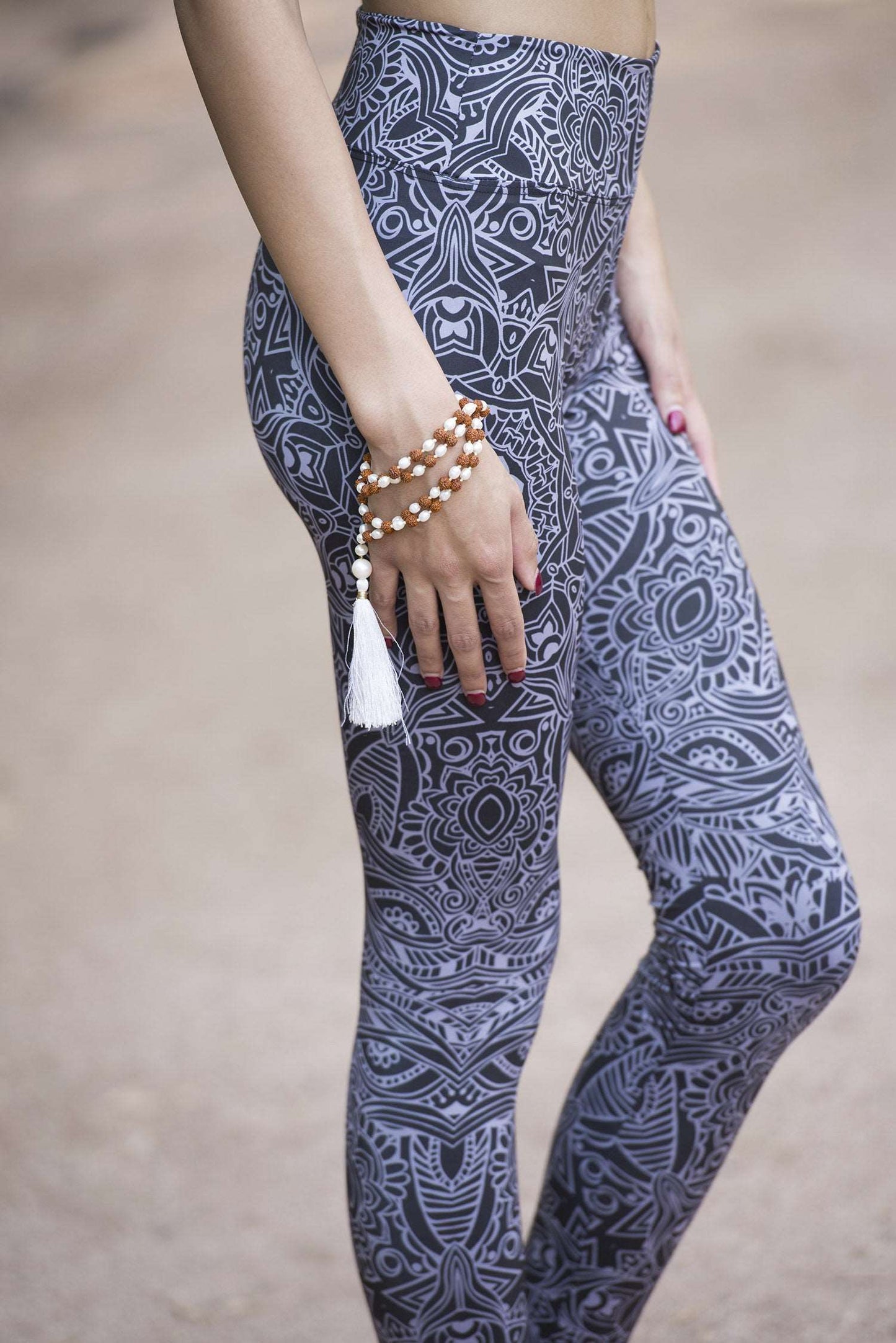 Silver Mandala Eco-Leggings
