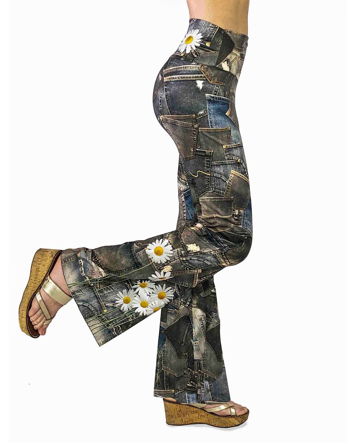 Denim Daisies Bell Bottom