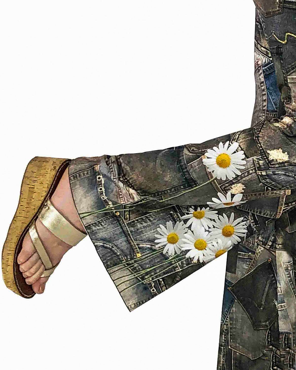 Denim Daisies Bell Bottom
