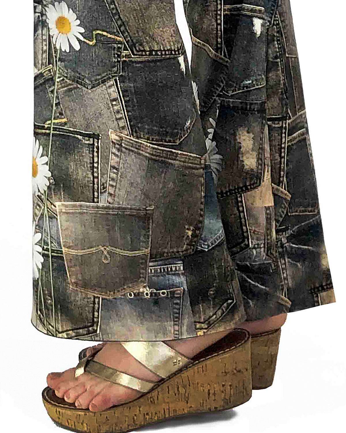 Denim Daisies Bell Bottom
