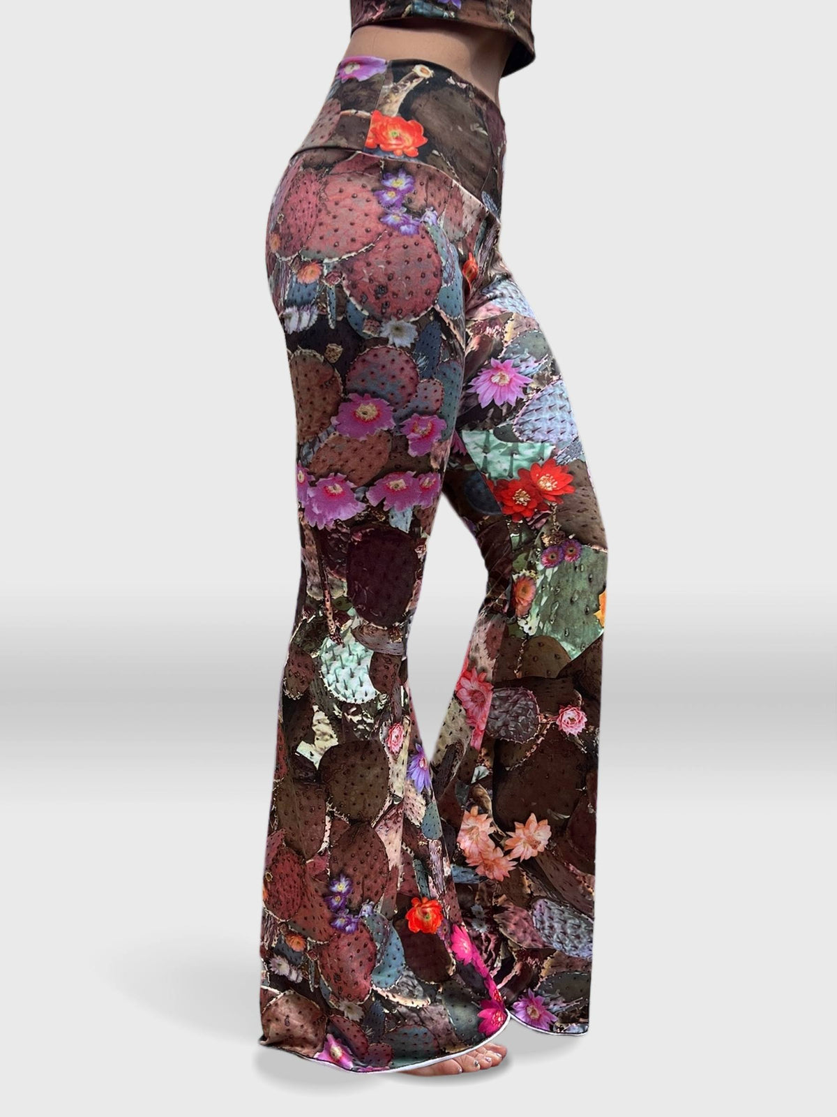 Cactus print bell bottoms