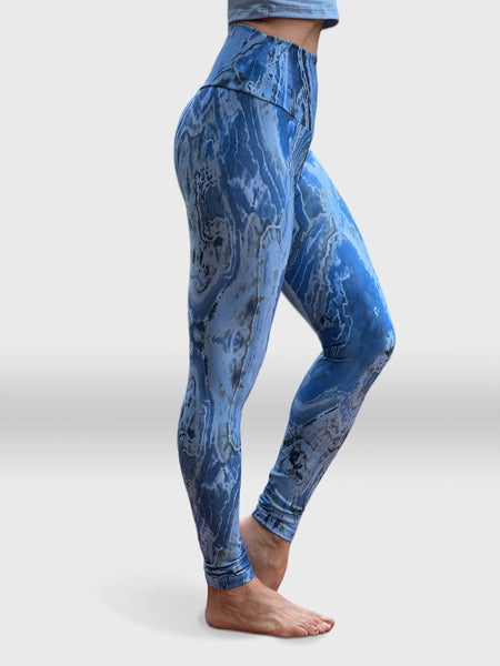 Magadi yoga leggings Jade blue made of natural material