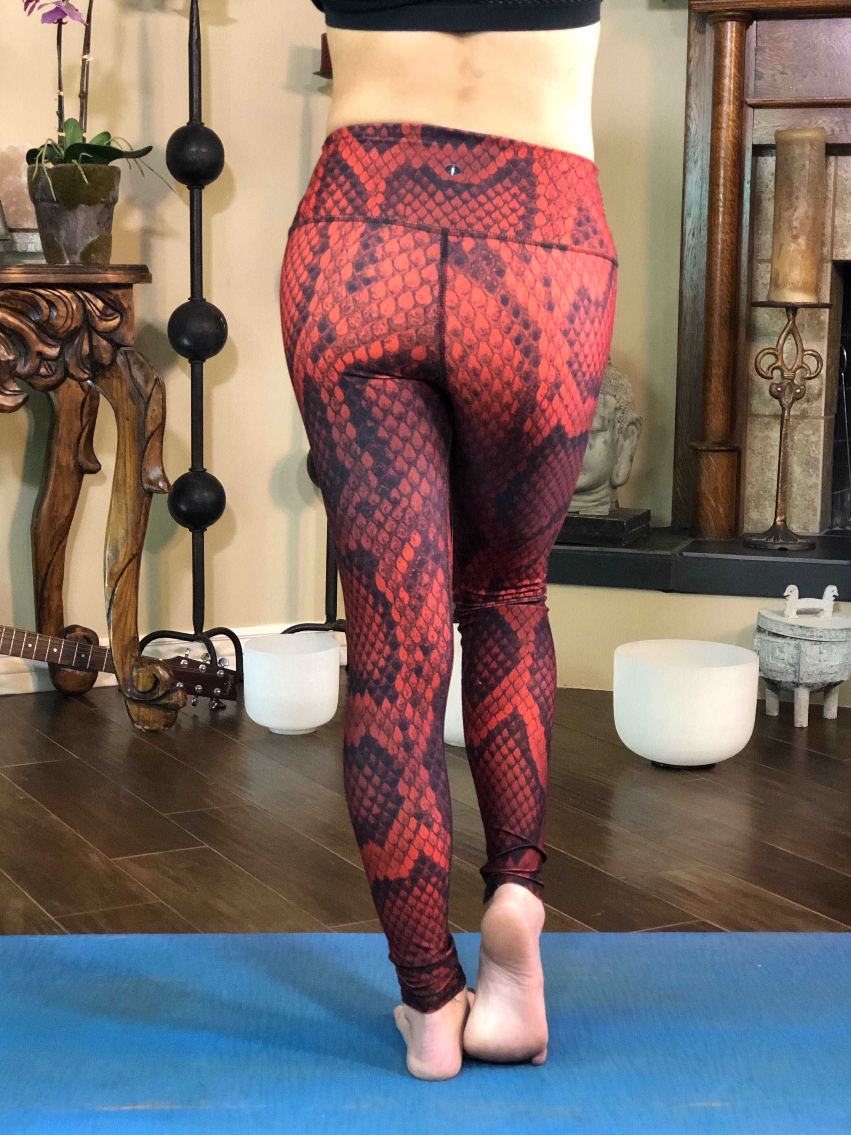 Lululemon red snakeskin leggings best sale