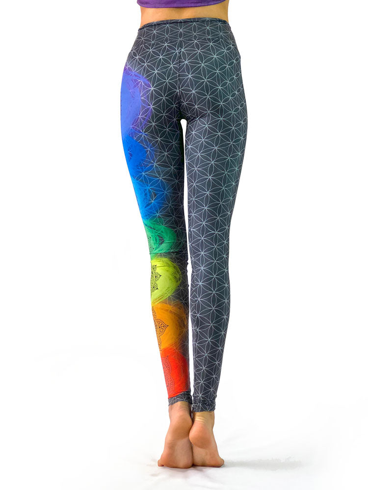 Buy Chakra Crystals Yoga Leggings high Waist, Full Length, Silky Soft  Material, XS-6X Online in India 